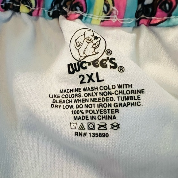 BUC-EE’S MENS COLORFUL LINED SWIM TRUNKS SIZE 2XL LIKE NEW CONDITION - Picture 9 of 10
